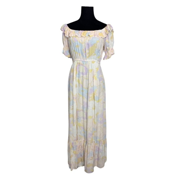 Ba&sh Ruffle Maxi Dress Nude - Picture 2 of 12